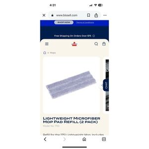 Refill for the 1751 Lightweight Mop. Includes 2 in the pack.